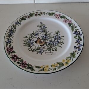 Royal Worcester Herbs Porcelain Rosemary Dinner Plates Size 10" Diameter
